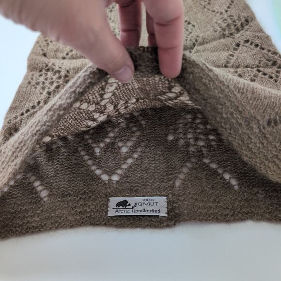 Hand Knit 100% Qiviut Oomingmak Musk Ox Ring Scarf Neck Warmer Alaska Arctic - Picture 3 of 15